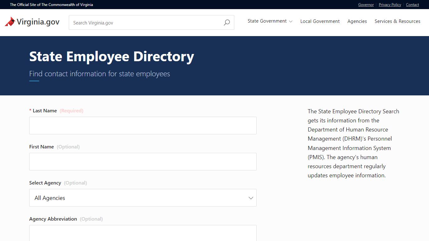 State Employee Directory | Virginia.gov